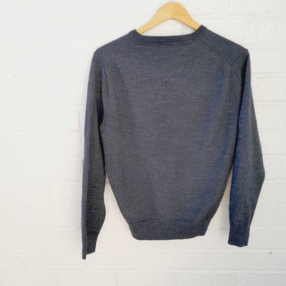 J CREW Men's V Neck Merino Wool Blend Sweater sz: M - Picture 2 of 8